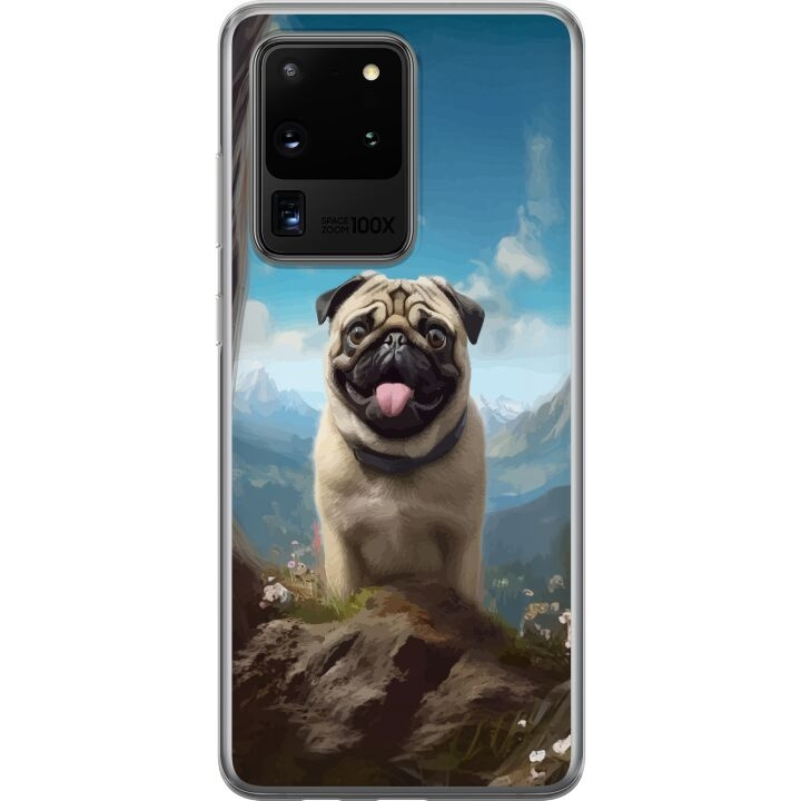 Mobiele hoes voor Samsung Galaxy S20 Ultra met Blije Hond ontwerp in de groep SMARTPHONE & TABLETS / Mobielbescherming / Samsung bij TP E-commerce Nordic AB (A62243)