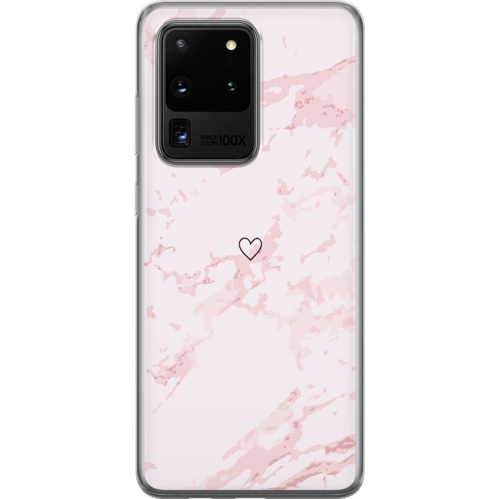 Mobiele hoes voor Samsung Galaxy S20 Ultra met Roze Hart ontwerp in de groep SMARTPHONE & TABLETS / Mobielbescherming / Samsung bij TP E-commerce Nordic AB (A62248)