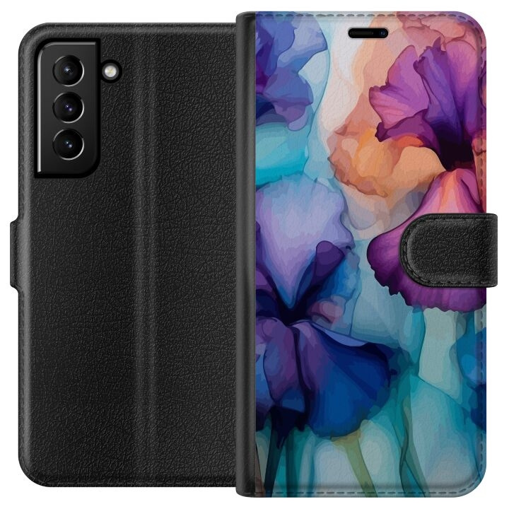 Portemonnee-hoesje voor Samsung Galaxy S21+ 5G met Magische bloemen ontwerp in de groep SMARTPHONE & TABLETS / Mobielbescherming / Samsung bij TP E-commerce Nordic AB (A62363)