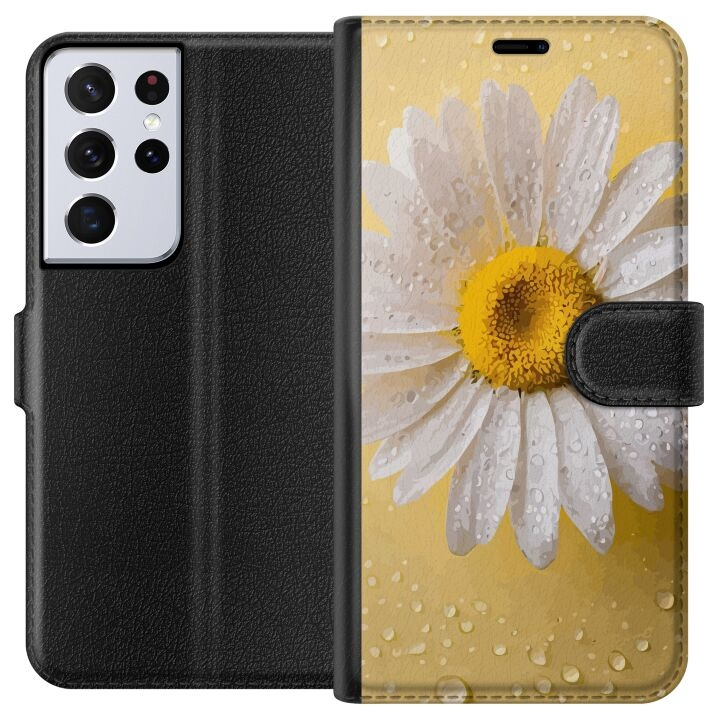 Portemonnee-hoesje voor Samsung Galaxy S21 Ultra 5G met Porseleinbloem ontwerp in de groep SMARTPHONE & TABLETS / Mobielbescherming / Samsung bij TP E-commerce Nordic AB (A62414)