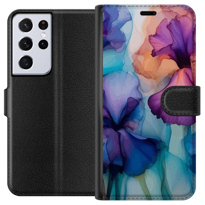 Portemonnee-hoesje voor Samsung Galaxy S21 Ultra 5G met Magische bloemen ontwerp in de groep SMARTPHONE & TABLETS / Mobielbescherming / Samsung bij TP E-commerce Nordic AB (A62417)