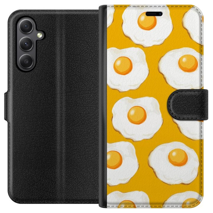 Portemonnee-hoesje voor Samsung Galaxy S23 FE met Gebakken ei ontwerp in de groep SMARTPHONE & TABLETS / Mobielbescherming / Samsung bij TP E-commerce Nordic AB (A62686)