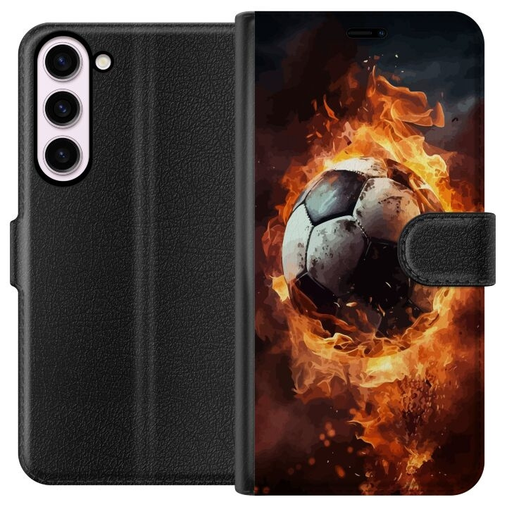 Portemonnee-hoesje voor Samsung Galaxy S23+ met Voetbal ontwerp in de groep SMARTPHONE & TABLETS / Mobielbescherming / Samsung bij TP E-commerce Nordic AB (A62759)