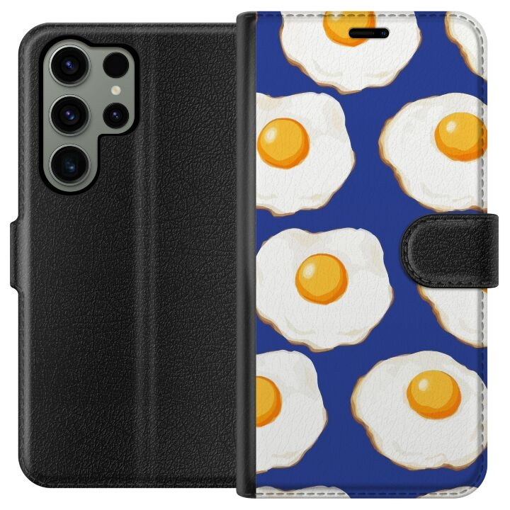 Portemonnee-hoesje voor Samsung Galaxy S23 Ultra met Gebakken eieren ontwerp in de groep SMARTPHONE & TABLETS / Mobielbescherming / Samsung bij TP E-commerce Nordic AB (A62798)