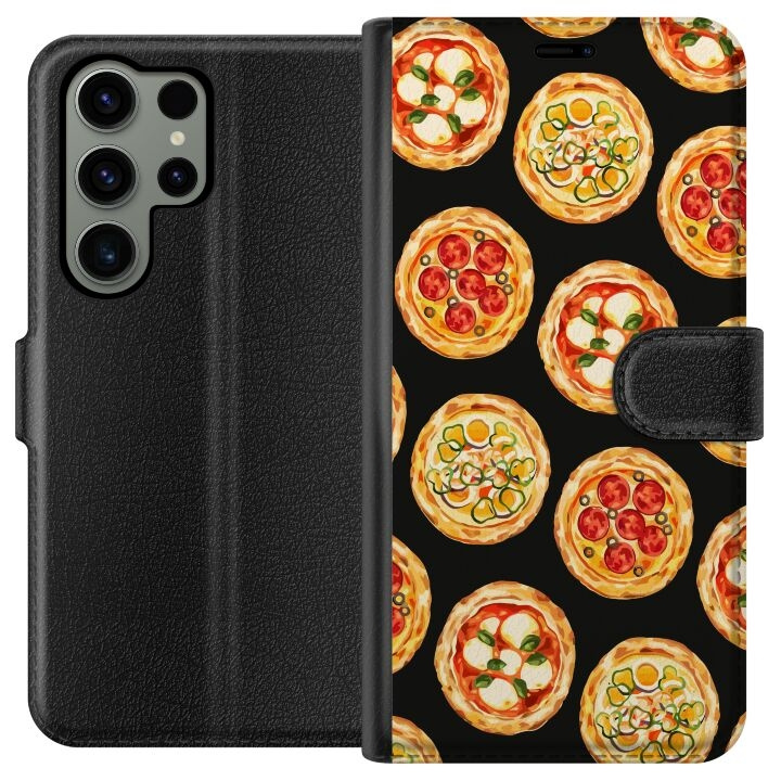 Portemonnee-hoesje voor Samsung Galaxy S23 Ultra met Pizza ontwerp in de groep SMARTPHONE & TABLETS / Mobielbescherming / Samsung bij TP E-commerce Nordic AB (A62805)