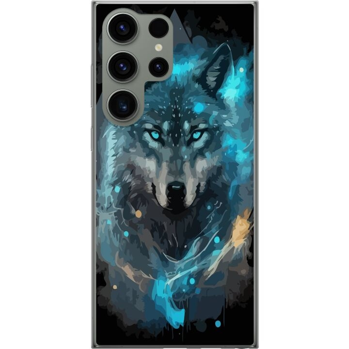 Mobiele hoes voor Samsung Galaxy S23 Ultra met Wolf ontwerp in de groep SMARTPHONE & TABLETS / Mobielbescherming / Samsung bij TP E-commerce Nordic AB (A62824)