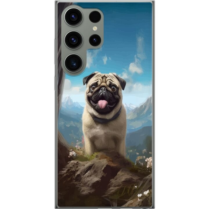 Mobiele hoes voor Samsung Galaxy S23 Ultra met Blije Hond ontwerp in de groep SMARTPHONE & TABLETS / Mobielbescherming / Samsung bij TP E-commerce Nordic AB (A62837)