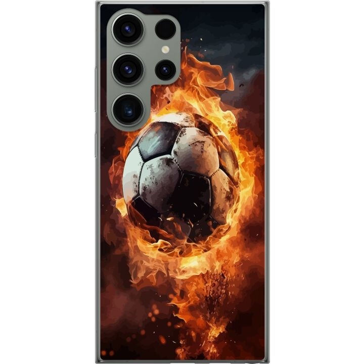 Mobiele hoes voor Samsung Galaxy S23 Ultra met Voetbal ontwerp in de groep SMARTPHONE & TABLETS / Mobielbescherming / Samsung bij TP E-commerce Nordic AB (A62840)