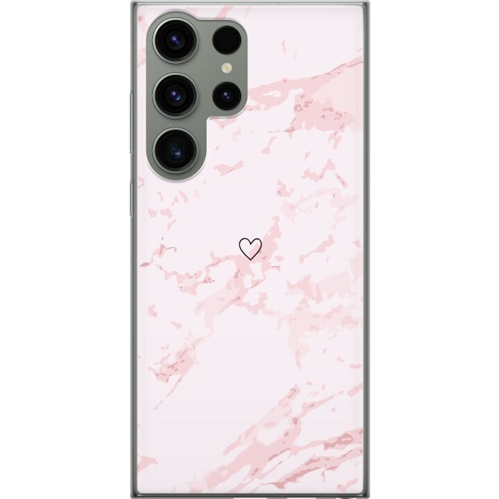 Mobiele hoes voor Samsung Galaxy S23 Ultra met Roze Hart ontwerp in de groep SMARTPHONE & TABLETS / Mobielbescherming / Samsung bij TP E-commerce Nordic AB (A62842)