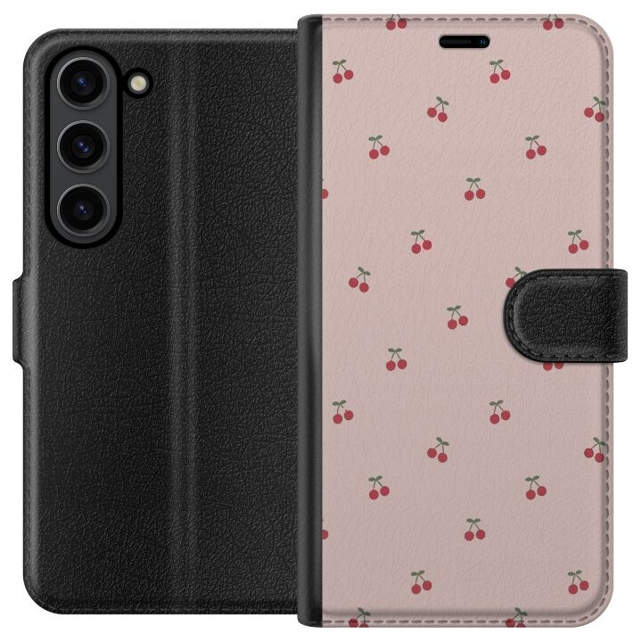 Portemonnee-hoesje voor Samsung Galaxy S24+ met Kersen ontwerp in de groep SMARTPHONE & TABLETS / Mobielbescherming / Samsung bij TP E-commerce Nordic AB (A62907)