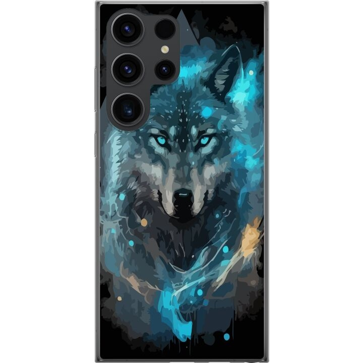 Mobiele hoes voor Samsung Galaxy S24 Ultra met Wolf ontwerp in de groep SMARTPHONE & TABLETS / Mobielbescherming / Samsung bij TP E-commerce Nordic AB (A62986)