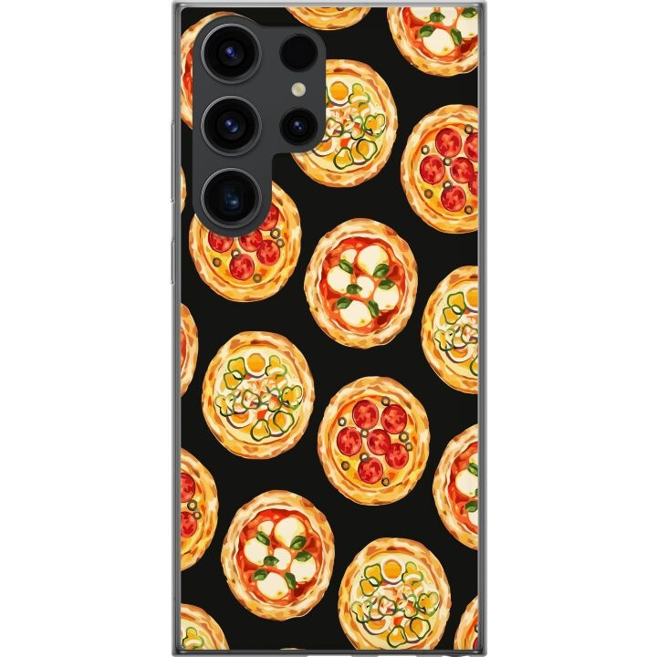 Mobiele hoes voor Samsung Galaxy S24 Ultra met Pizza ontwerp in de groep SMARTPHONE & TABLETS / Mobielbescherming / Samsung bij TP E-commerce Nordic AB (A62994)