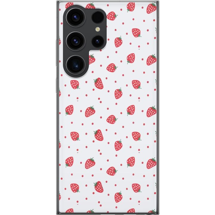 Mobiele hoes voor Samsung Galaxy S24 Ultra met Aardbeien ontwerp in de groep SMARTPHONE & TABLETS / Mobielbescherming / Samsung bij TP E-commerce Nordic AB (A62998)