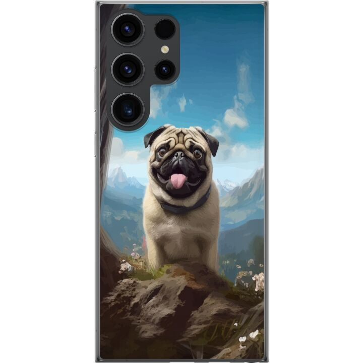 Mobiele hoes voor Samsung Galaxy S24 Ultra met Blije Hond ontwerp in de groep SMARTPHONE & TABLETS / Mobielbescherming / Samsung bij TP E-commerce Nordic AB (A62999)