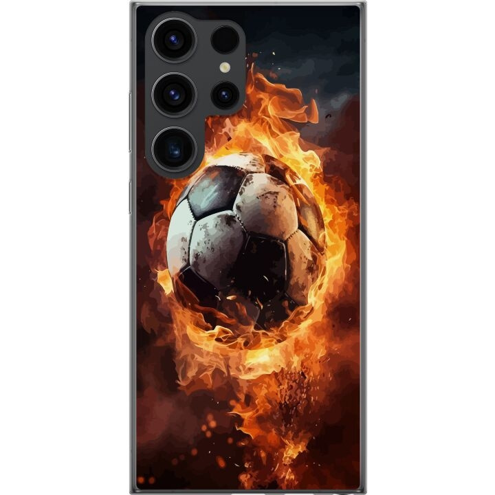 Mobiele hoes voor Samsung Galaxy S24 Ultra met Voetbal ontwerp in de groep SMARTPHONE & TABLETS / Mobielbescherming / Samsung bij TP E-commerce Nordic AB (A63002)