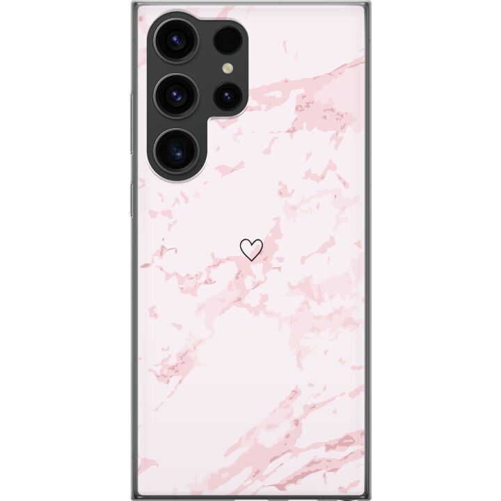 Mobiele hoes voor Samsung Galaxy S24 Ultra met Roze Hart ontwerp in de groep SMARTPHONE & TABLETS / Mobielbescherming / Samsung bij TP E-commerce Nordic AB (A63004)