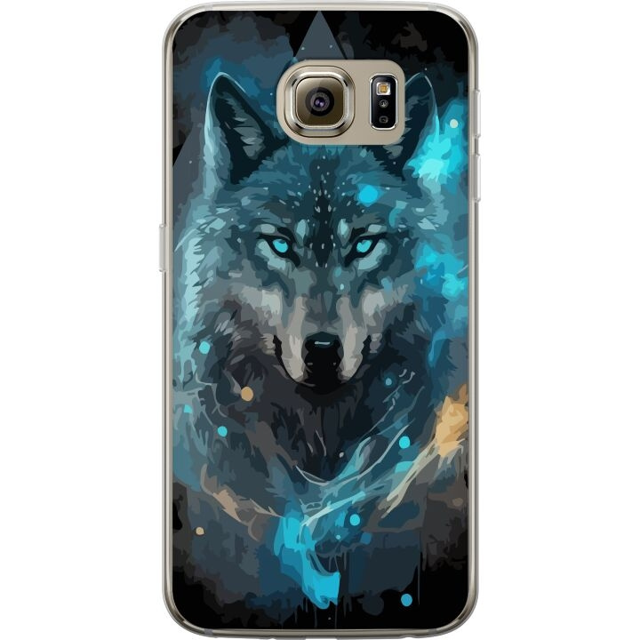 Mobiele hoes voor Samsung Galaxy S6 met Wolf ontwerp in de groep SMARTPHONE & TABLETS / Mobielbescherming / Samsung bij TP E-commerce Nordic AB (A63013)