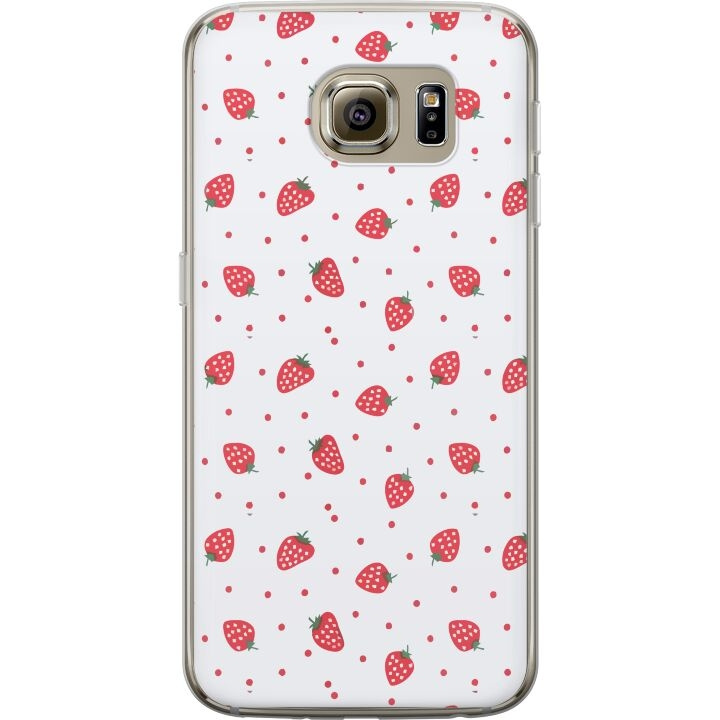 Mobiele hoes voor Samsung Galaxy S6 met Aardbeien ontwerp in de groep SMARTPHONE & TABLETS / Mobielbescherming / Samsung bij TP E-commerce Nordic AB (A63025)