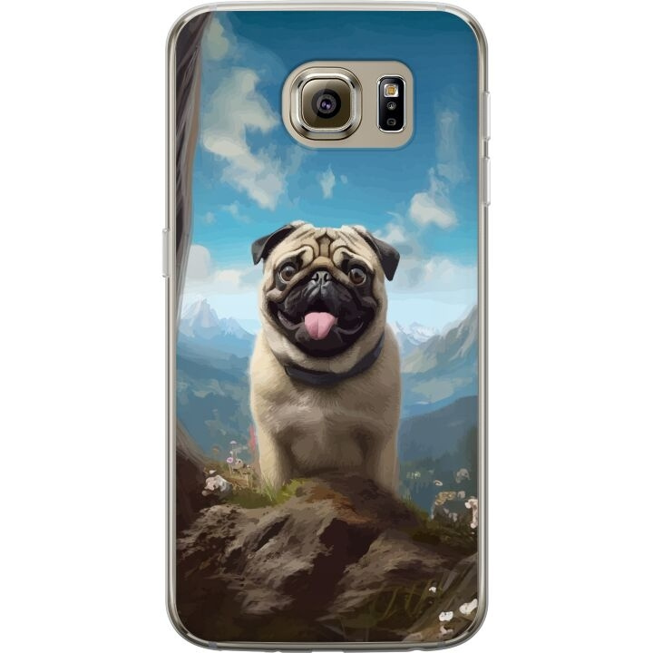 Mobiele hoes voor Samsung Galaxy S6 met Blije Hond ontwerp in de groep SMARTPHONE & TABLETS / Mobielbescherming / Samsung bij TP E-commerce Nordic AB (A63026)