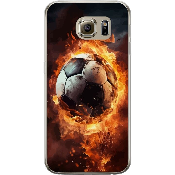 Mobiele hoes voor Samsung Galaxy S6 met Voetbal ontwerp in de groep SMARTPHONE & TABLETS / Mobielbescherming / Samsung bij TP E-commerce Nordic AB (A63029)