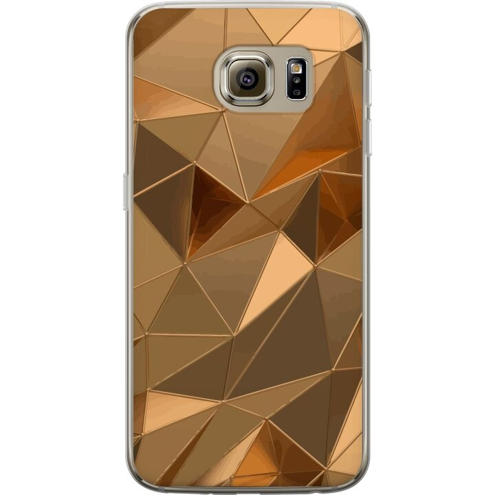 Mobiele hoes voor Samsung Galaxy S6 met 3D Goud ontwerp in de groep SMARTPHONE & TABLETS / Mobielbescherming / Samsung bij TP E-commerce Nordic AB (A63032)