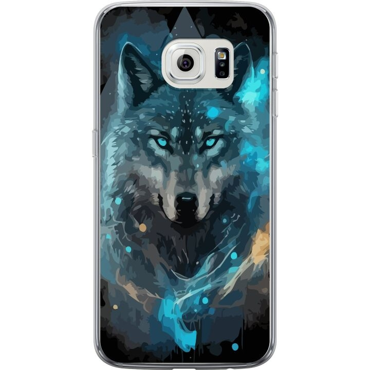 Mobiele hoes voor Samsung Galaxy S6 edge met Wolf ontwerp in de groep SMARTPHONE & TABLETS / Mobielbescherming / Samsung bij TP E-commerce Nordic AB (A63040)