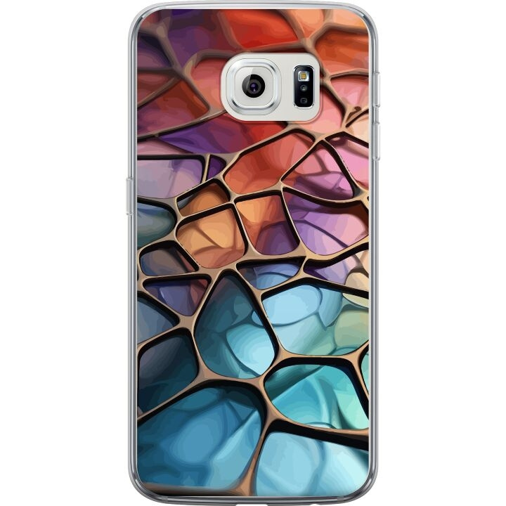 Mobiele hoes voor Samsung Galaxy S6 edge met Metallic patroon ontwerp in de groep SMARTPHONE & TABLETS / Mobielbescherming / Samsung bij TP E-commerce Nordic AB (A63045)