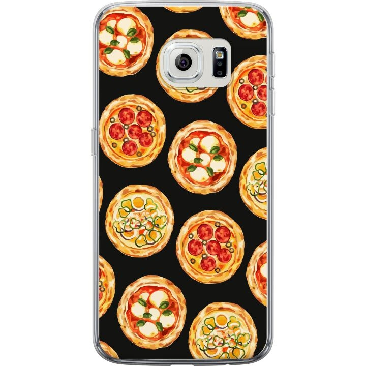 Mobiele hoes voor Samsung Galaxy S6 edge met Pizza ontwerp in de groep SMARTPHONE & TABLETS / Mobielbescherming / Samsung bij TP E-commerce Nordic AB (A63048)