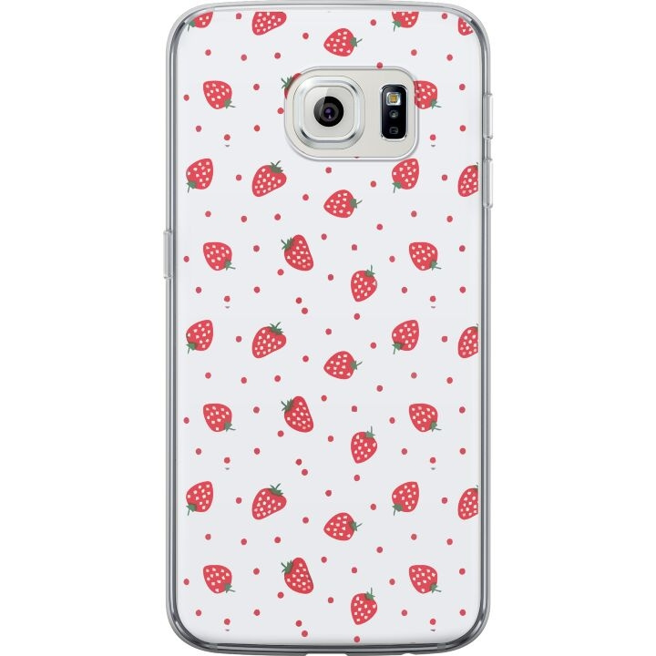 Mobiele hoes voor Samsung Galaxy S6 edge met Aardbeien ontwerp in de groep SMARTPHONE & TABLETS / Mobielbescherming / Samsung bij TP E-commerce Nordic AB (A63052)