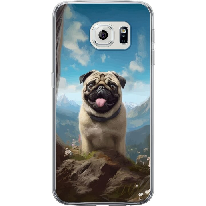 Mobiele hoes voor Samsung Galaxy S6 edge met Blije Hond ontwerp in de groep SMARTPHONE & TABLETS / Mobielbescherming / Samsung bij TP E-commerce Nordic AB (A63053)