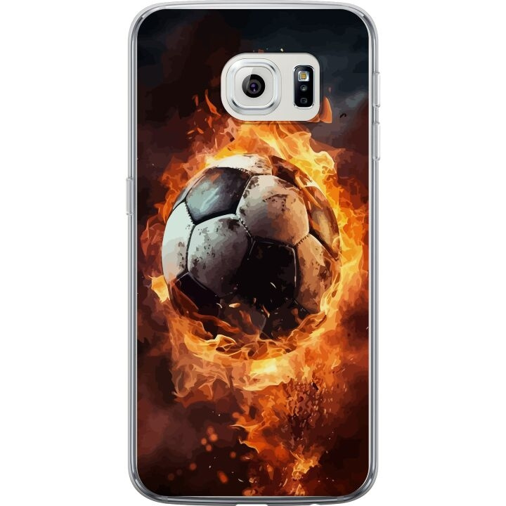 Mobiele hoes voor Samsung Galaxy S6 edge met Voetbal ontwerp in de groep SMARTPHONE & TABLETS / Mobielbescherming / Samsung bij TP E-commerce Nordic AB (A63056)