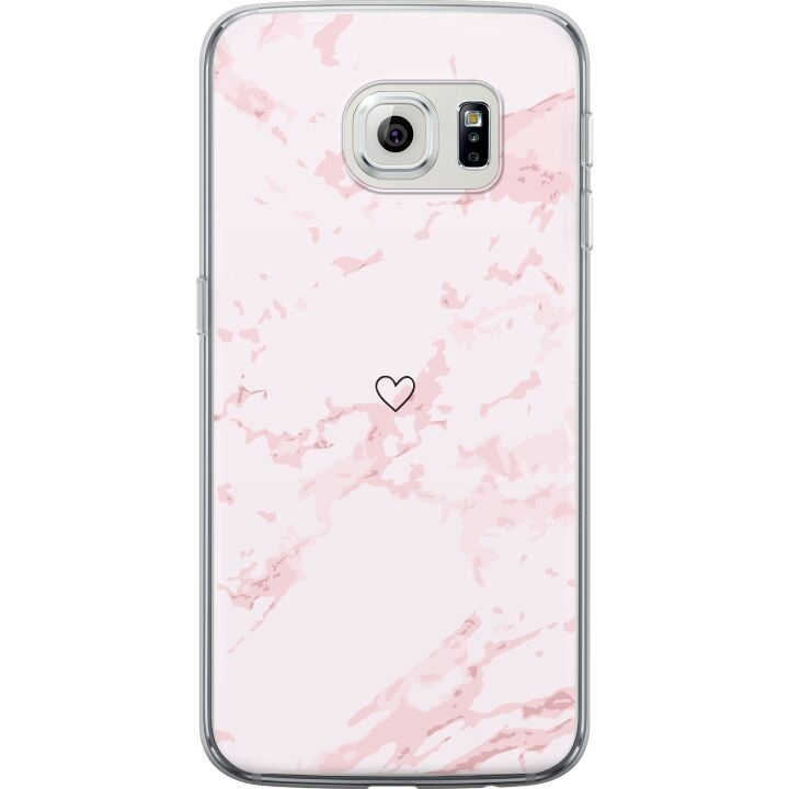 Mobiele hoes voor Samsung Galaxy S6 edge met Roze Hart ontwerp in de groep SMARTPHONE & TABLETS / Mobielbescherming / Samsung bij TP E-commerce Nordic AB (A63058)