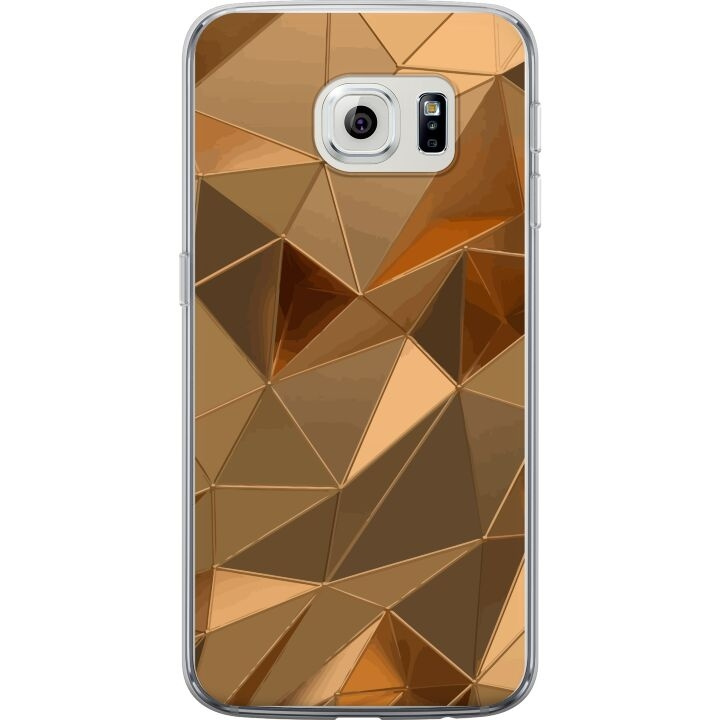 Mobiele hoes voor Samsung Galaxy S6 edge met 3D Goud ontwerp in de groep SMARTPHONE & TABLETS / Mobielbescherming / Samsung bij TP E-commerce Nordic AB (A63059)