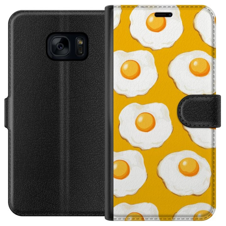 Portemonnee-hoesje voor Samsung Galaxy S7 met Gebakken ei ontwerp in de groep SMARTPHONE & TABLETS / Mobielbescherming / Samsung bij TP E-commerce Nordic AB (A63064)