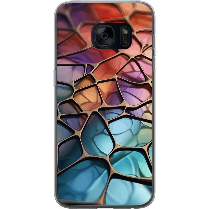 Mobiele hoes voor Samsung Galaxy S7 met Metallic patroon ontwerp in de groep SMARTPHONE & TABLETS / Mobielbescherming / Samsung bij TP E-commerce Nordic AB (A63099)