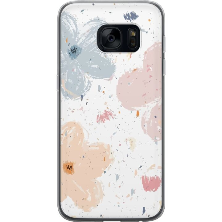 Mobiele hoes voor Samsung Galaxy S7 met Bloemen ontwerp in de groep SMARTPHONE & TABLETS / Mobielbescherming / Samsung bij TP E-commerce Nordic AB (A63101)