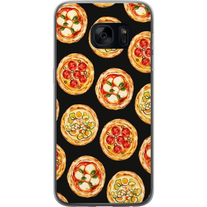 Mobiele hoes voor Samsung Galaxy S7 met Pizza ontwerp in de groep SMARTPHONE & TABLETS / Mobielbescherming / Samsung bij TP E-commerce Nordic AB (A63102)