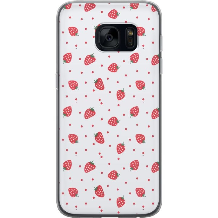 Mobiele hoes voor Samsung Galaxy S7 met Aardbeien ontwerp in de groep SMARTPHONE & TABLETS / Mobielbescherming / Samsung bij TP E-commerce Nordic AB (A63106)