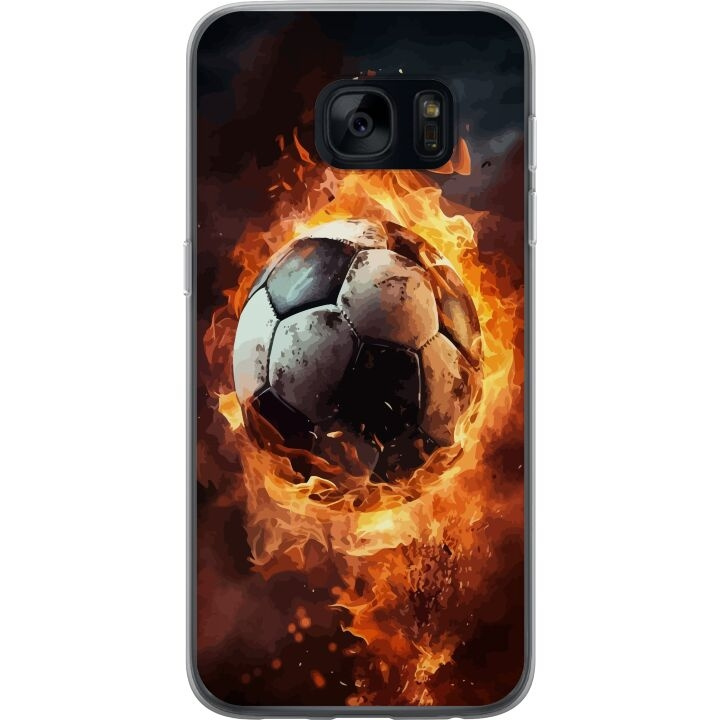 Mobiele hoes voor Samsung Galaxy S7 met Voetbal ontwerp in de groep SMARTPHONE & TABLETS / Mobielbescherming / Samsung bij TP E-commerce Nordic AB (A63110)