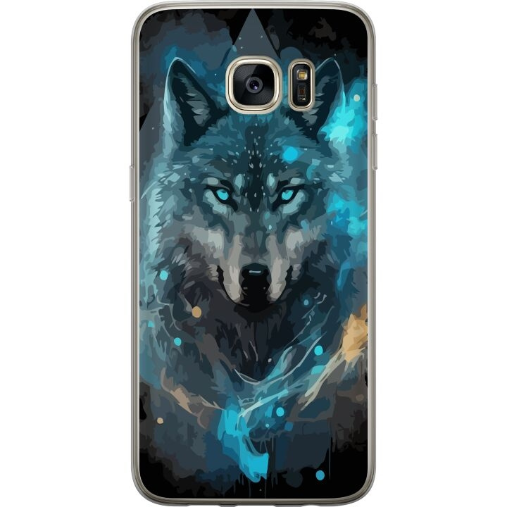 Mobiele hoes voor Samsung Galaxy S7 edge met Wolf ontwerp in de groep SMARTPHONE & TABLETS / Mobielbescherming / Samsung bij TP E-commerce Nordic AB (A63121)