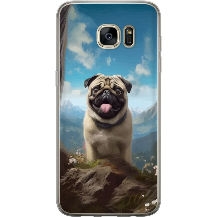 Mobiele hoes voor Samsung Galaxy S7 edge met Blije Hond ontwerp in de groep SMARTPHONE & TABLETS / Mobielbescherming / Samsung bij TP E-commerce Nordic AB (A63134)