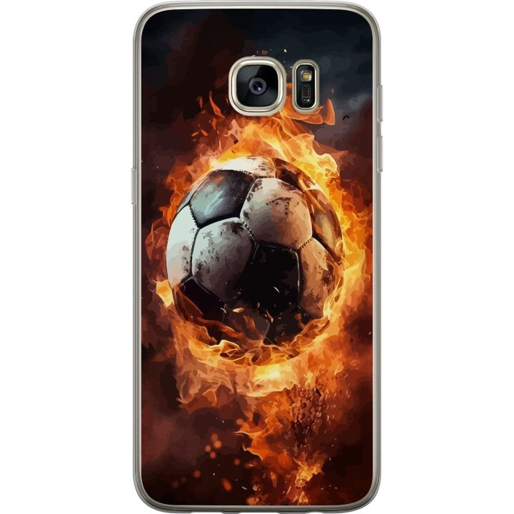 Mobiele hoes voor Samsung Galaxy S7 edge met Voetbal ontwerp in de groep SMARTPHONE & TABLETS / Mobielbescherming / Samsung bij TP E-commerce Nordic AB (A63137)