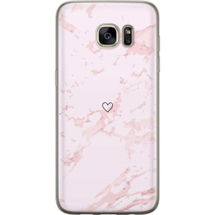 Mobiele hoes voor Samsung Galaxy S7 edge met Roze Hart ontwerp in de groep SMARTPHONE & TABLETS / Mobielbescherming / Samsung bij TP E-commerce Nordic AB (A63139)