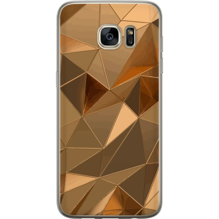 Mobiele hoes voor Samsung Galaxy S7 edge met 3D Goud ontwerp in de groep SMARTPHONE & TABLETS / Mobielbescherming / Samsung bij TP E-commerce Nordic AB (A63140)