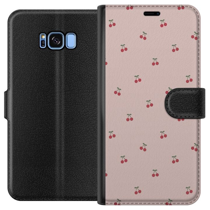 Portemonnee-hoesje voor Samsung Galaxy S8 met Kersen ontwerp in de groep SMARTPHONE & TABLETS / Mobielbescherming / Samsung bij TP E-commerce Nordic AB (A63150)