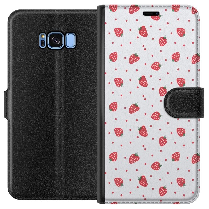 Portemonnee-hoesje voor Samsung Galaxy S8 met Aardbeien ontwerp in de groep SMARTPHONE & TABLETS / Mobielbescherming / Samsung bij TP E-commerce Nordic AB (A63160)