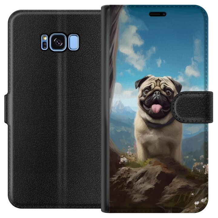 Portemonnee-hoesje voor Samsung Galaxy S8 met Blije Hond ontwerp in de groep SMARTPHONE & TABLETS / Mobielbescherming / Samsung bij TP E-commerce Nordic AB (A63161)