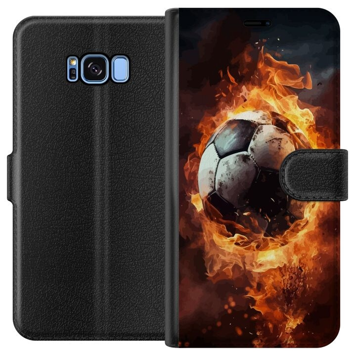 Portemonnee-hoesje voor Samsung Galaxy S8 met Voetbal ontwerp in de groep SMARTPHONE & TABLETS / Mobielbescherming / Samsung bij TP E-commerce Nordic AB (A63164)