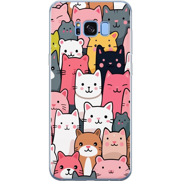 Mobiele hoes voor Samsung Galaxy S8 met Kattenpatroon ontwerp in de groep SMARTPHONE & TABLETS / Mobielbescherming / Samsung bij TP E-commerce Nordic AB (A63178)