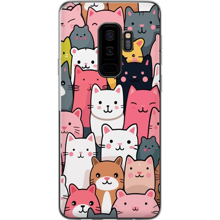 Mobiele hoes voor Samsung Galaxy S9+ met Kattenpatroon ontwerp in de groep SMARTPHONE & TABLETS / Mobielbescherming / Samsung bij TP E-commerce Nordic AB (A63313)